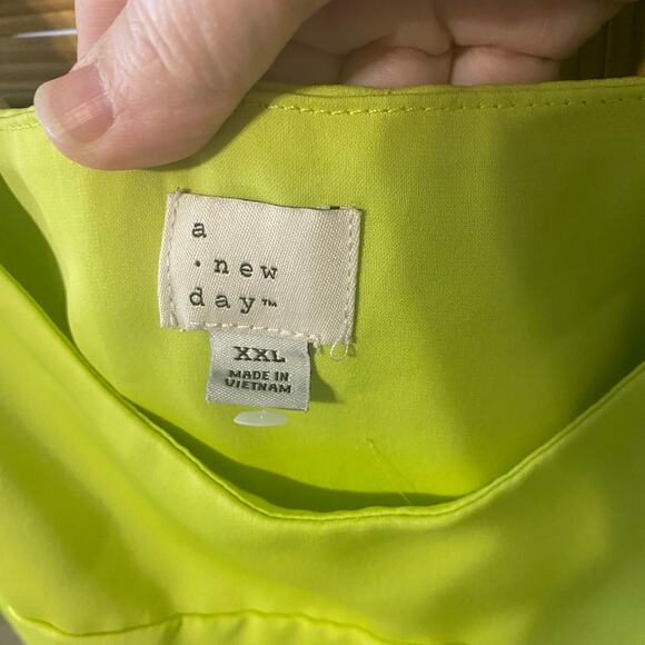 A New Day key lime green Slip Dress XXL Midi Cami Adjustable Straps plus size - Picture 7 of 8